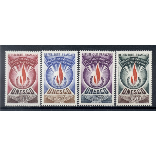 France 1969-71 - Y & T n. 39/42 - UNESCO (Michel n. 9/11-12)