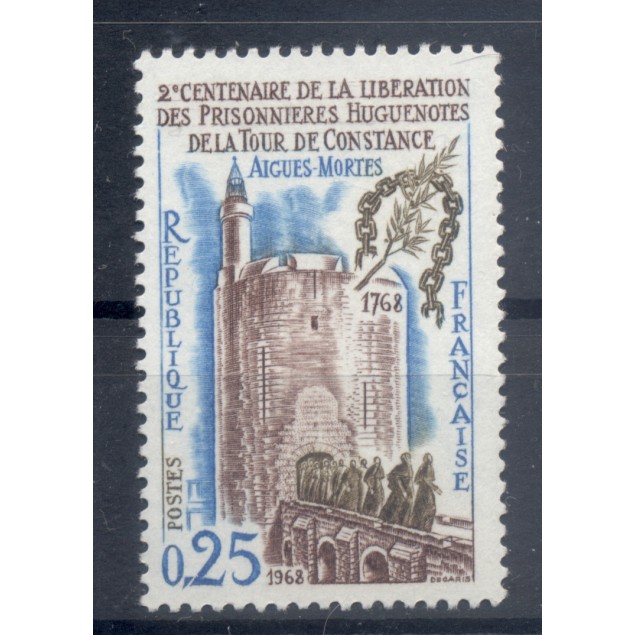 Francia  1968 - Y & T n. 1566 - Liberazione degli Ugonotti  (Michel n. 1633)