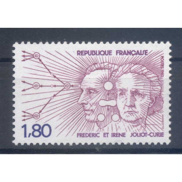 France 1982 - Y & T n. 2218 - Frédéric and Irène Joliot - Curie (Michel n. 2347)