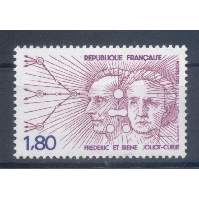 France 1982 - Y & T  n. 2218 - Frédéric et Irène Joliot - Curie (Michel n. 2347)