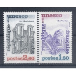 Francia  1982 - Y & T n. 71/72 - UNESCO (Michel n. 27/28)
