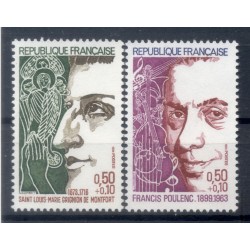 France 1974 - Y & T n. 1784/85 - Famous personalities (Michel n. 1864-82)