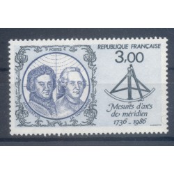 France 1986 - Y & T n. 2428 - Maupertuis and La Condamine (Michel n. 2561)