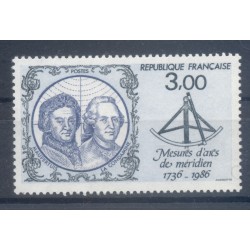 Francia  1986 - Y & T n. 2428 - Maupertuis e La Condamine  (Michel n. 2561)