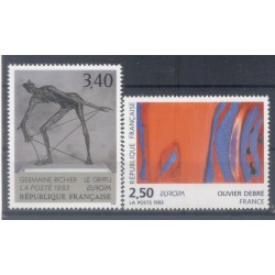 France 1993 - Y & T  n. 2797/98 - Europa. Art contemporain  (Michel n. 2943/44)