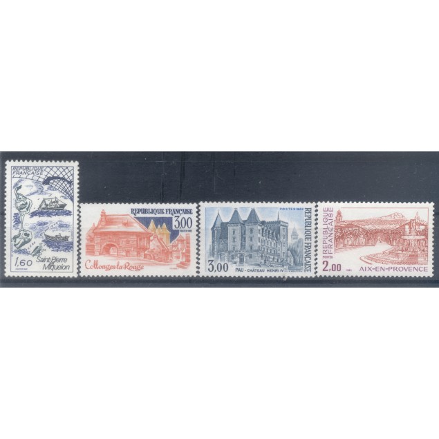 France 1982 - Y & T n. 2193/96 - Tourism (Michel n. 2312-33-46-48)