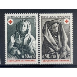 Francia  1973 - Y & T n. 1779/80 - A profitto della Croce Rossa (Michel n. 1859/60)