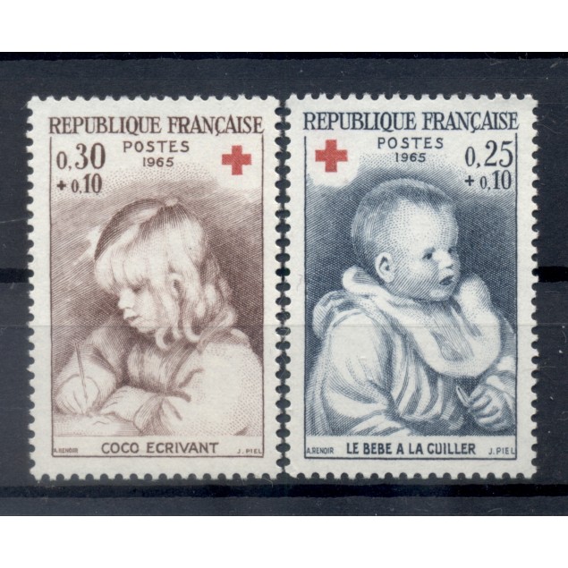 France 1965 - Y & T n. 1466/67 - For the benefit of the Red Cross (Michel n. 1532/33)