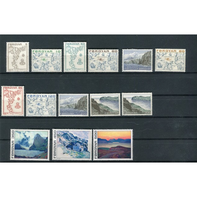 Faroe - Mi. n. 7/20 - Maps & Paintings