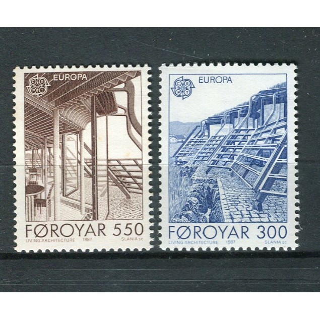 Îles Féroé 1987 - Mi. n. 149/150 - EUROPA CEPT Architecture moderne