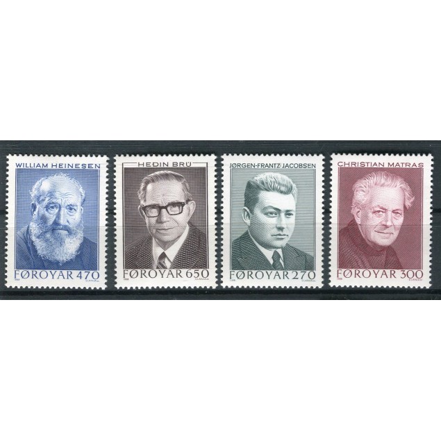 Faroe 1988 -  Mi. n. 168/171 - Writers II