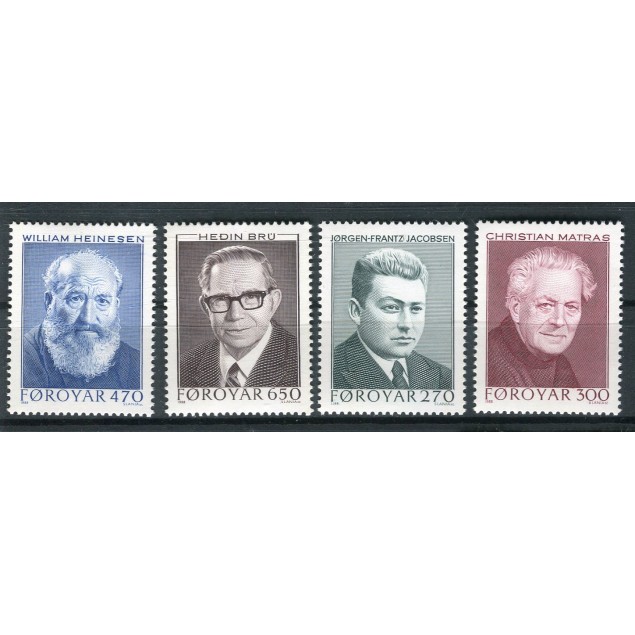 Isole Feroe 1988 -  Mi. n. 168/171 - Scrittori II