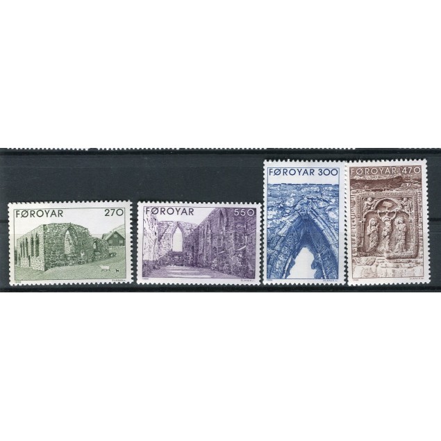 Faroe 1988 - Mi. n. 175/178 - Dom of Kirkjubour