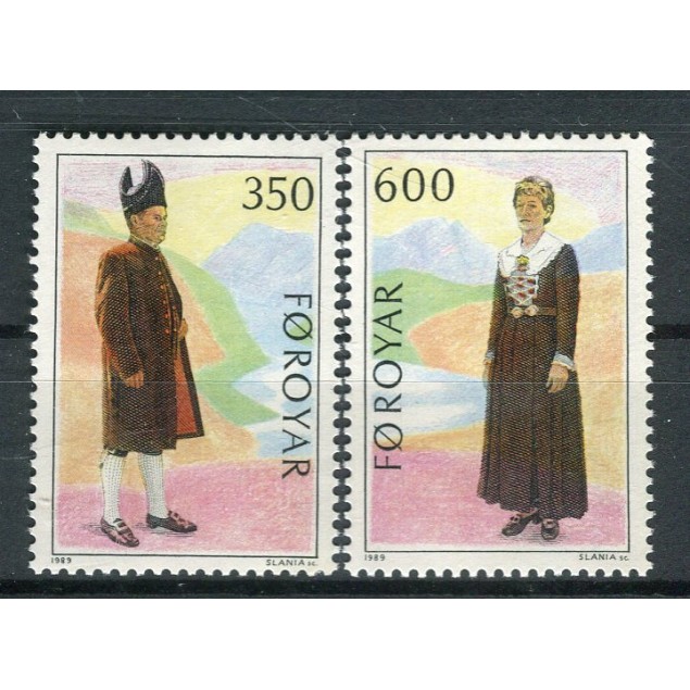 Faroe 1989 - Mi. n. 182/183 - Traditional Costumes