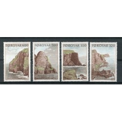 Isole Feroe 1989 - Mi. n. 190/193 - Scogliere