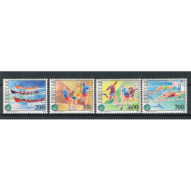Îles Féroé 1989 - Mi. n. 186/189 - 3èmes Jeux sportifs des Iles