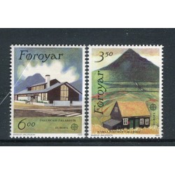 Îles Féroé 1990 - Mi. n. 198/199 - EUROPA CEPT Bâtiments postaux