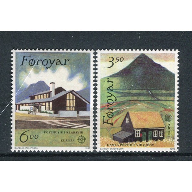 Isole Feroe 1990 - Mi. n. 198/199 - EUROPA CEPT Uffici Postali