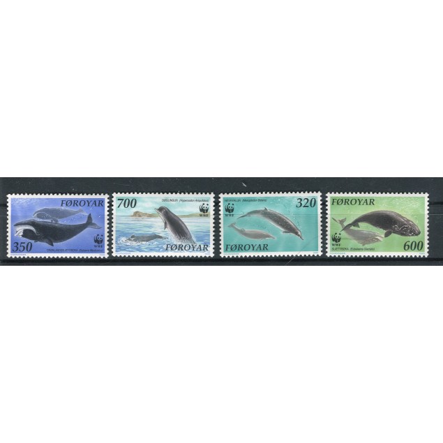 Faroe Islands 1990 - Mi. n. 203/206 - Sea Mammals