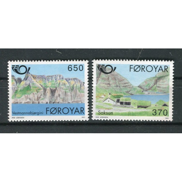 Îles Féroé 1991 - Mi. n. 219/220 - Tourisme