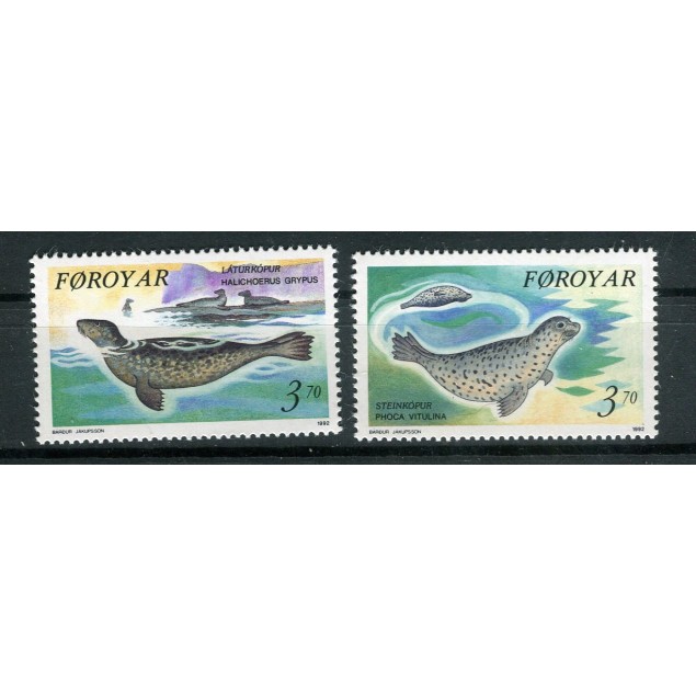 Isole Feroe 1992 - Mi. n. 235/236 - Foche
