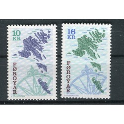 Îles Féroé 1996 - Mi. n. 303/304 - Carte