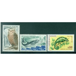 France 1971-72 - Y & T  n. 1692/94 - Protection de la nature (Michel n. 1771-87-94)