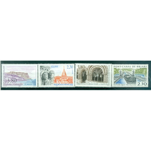 France 1990 - Y & T n. 2657/60 - Tourism (Michel n. 2969-90-95-96)