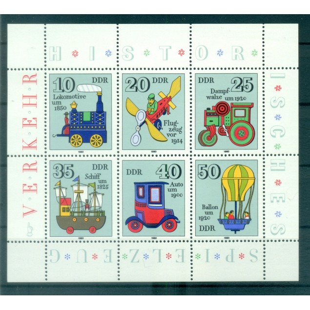 Allemagne - RDA 1980 - Y & T n. 2224/29 - Jouets historiques (Michel n. 2566/71)