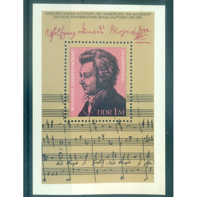 Germania - RDT 1981 - Y & T foglietto n. 60 - Wolfgang Amadeus Mozart (Michel n. 62)