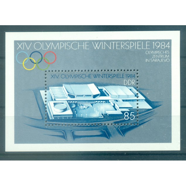 Allemagne - RDA 1983 - Y & T feuillet n. 72 - Jeux olympiques d'hiver  (Michel feuillet n. 74)