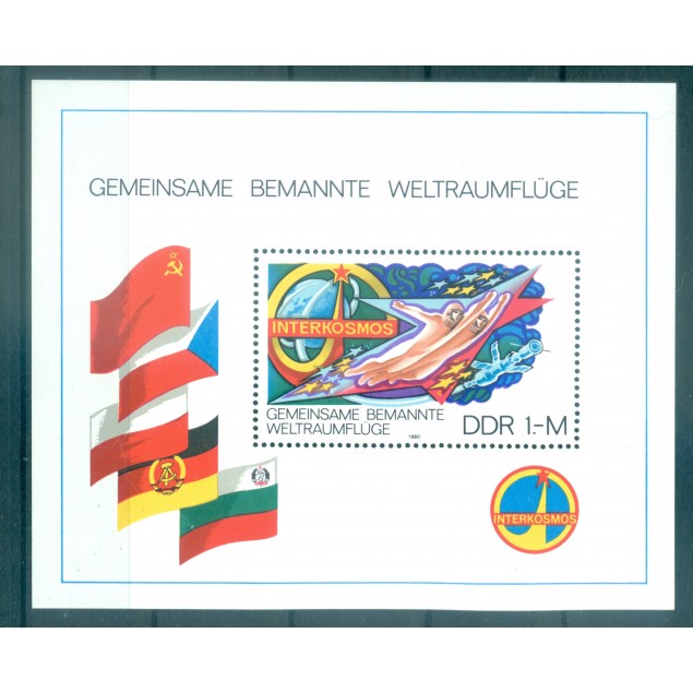 Germania - RDT 1980 - Y & T foglietto n. 56 - Intercosmos (Michel n. 58)