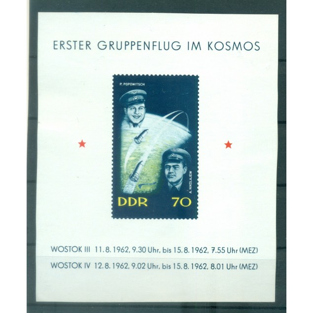 Allemagne - RDA 1962 - Y & T feuillet n. 11 - Premier vol spatial groupé (Michel n. 17)