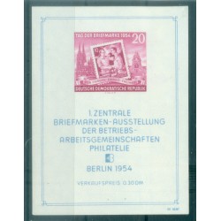 Allemagne - RDA 1954 - Y & T feuillet n. 4 - Journée du Timbre (Michel feuillet n. 10 X II)