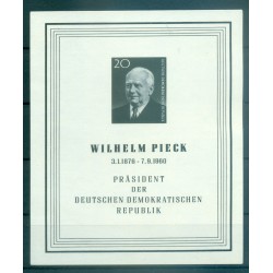 Allemagne - RDA 1960 - Y & T feuillet n. 10 - Wilhelm Pieck  (Michel feuillet n. 16)