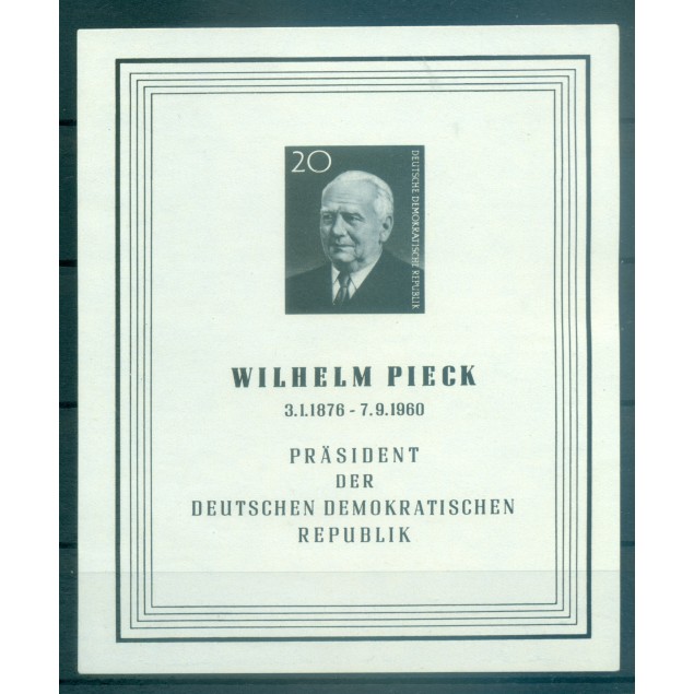 Germania - RDT 1960 - Y & T foglietto n. 10 - Wilhelm Pieck (Michel foglietto n. 16)