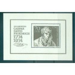 Allemagne - RDA 1974 - Y & T feuillet n. 35 - Gaspar David Friedrich (Michel feuillet n. 40)