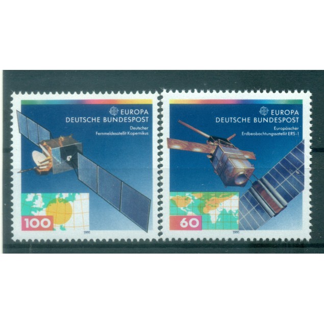 Germany 1991 - Y & T n. 1358/59 - Europa. Satellites