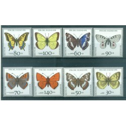 Germany 1991 - Y & T n. 1344/51 - Butterflies (Michel n. 1512/19)