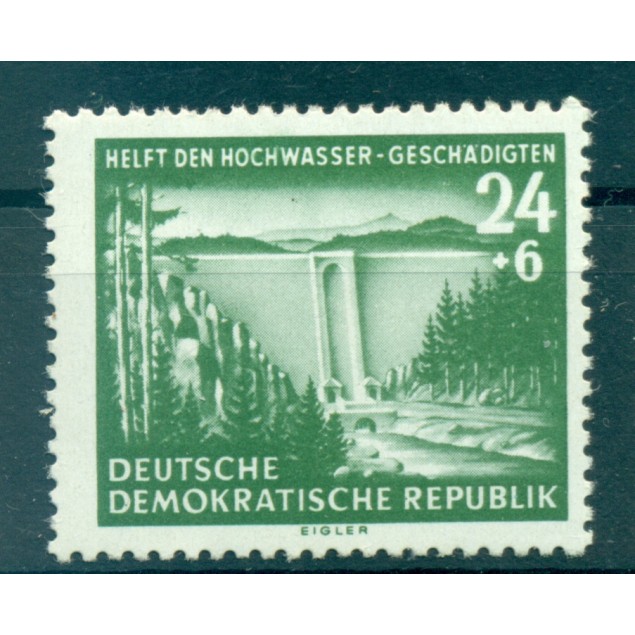 Germania - RDT 1954 - Y& T n. 169 - A profitto delle vittime delle inondazioni (Michel n. 431)