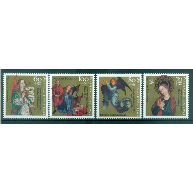 Germany 1991 - Y & T n. 1410/13 - Christmas (Michel n. 1578/81)