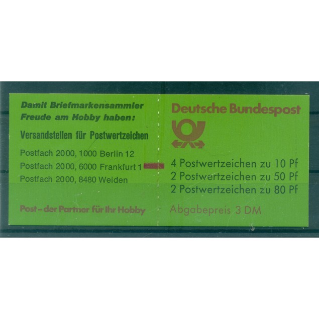 Allemagne - RFA 1990 - Y & T carnet n. C 1179b (I) - Série courante (Michel n.  MH 25 a v mZ)