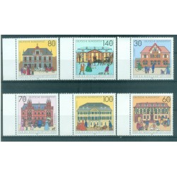 Germania 1991 - Y & T n. 1395/1400 - Uffici postali del passato (Michel n. 1563/68)