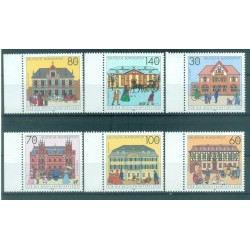 Germany 1991 - Y & T n. 1395/1400 - Historical post houses (Michel n. 1563/68)