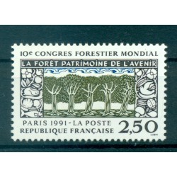 France 1991 - Y & T  n. 2725 - Congrès forestier mondial (Michel n. 2857)