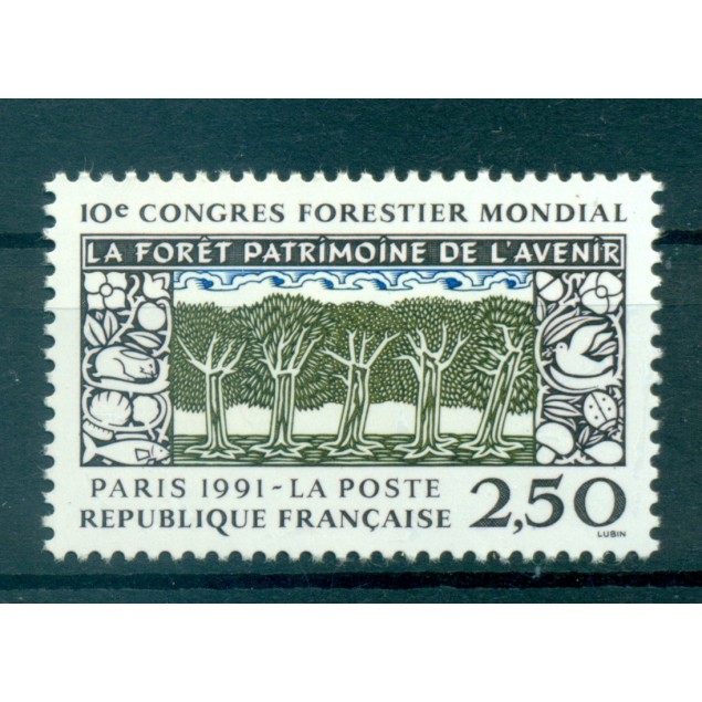 France 1991 - Y & T  n. 2725 - Congrès forestier mondial (Michel n. 2857)