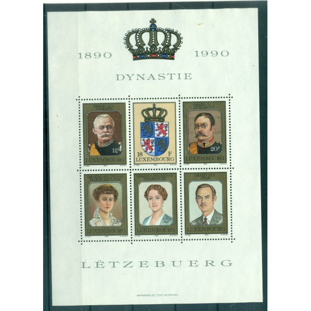 Luxembourg 1990 - Y & T sheet n. 16 - House of Nassau (Michel sheet n. 16)