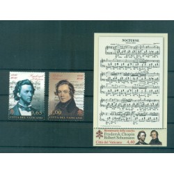 Vatican 2010 - Mi. n. 1677/1678 + 1679 Bl. 34 - Chopin & Schumann