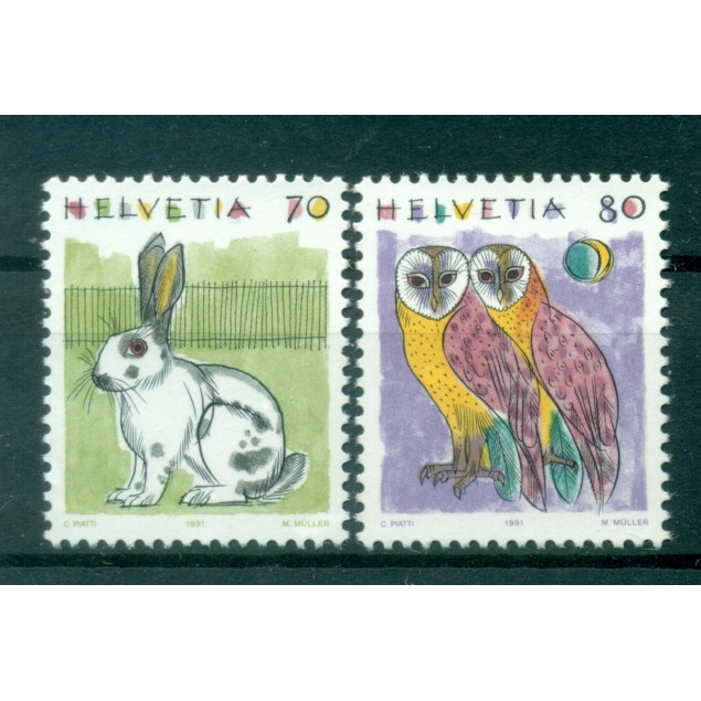 Switzerland 1991 - Y & T n. 1364/65 - Definitive (Michel n. 1436 A/37 A)