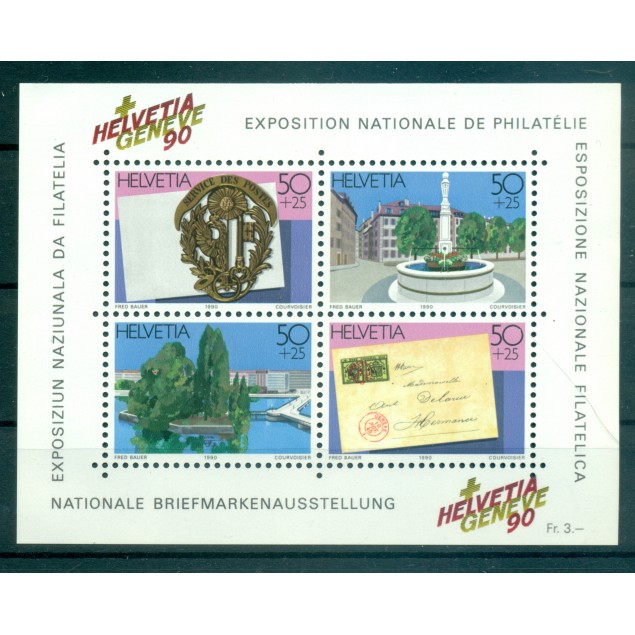 Suisse  1990 - Y & T feuillet n. 26 - "Helvetie Genève '90" (Michel feuillet n. 26)